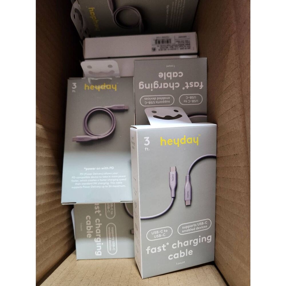 3' Lightning to USB-C Round Cable - Heyday White - Fast Charging & Data Transfer